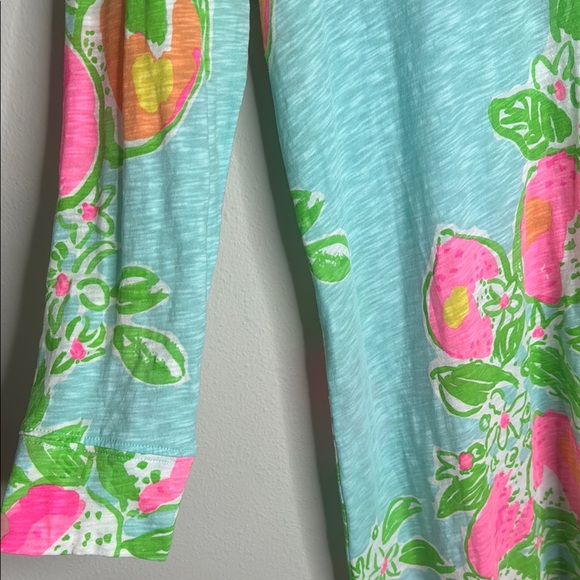 Lilly Pulitzer Marlowe T-Shirt Dress Cotton Bold Bright Floral Preppy Beach S - Picture 7 of 9